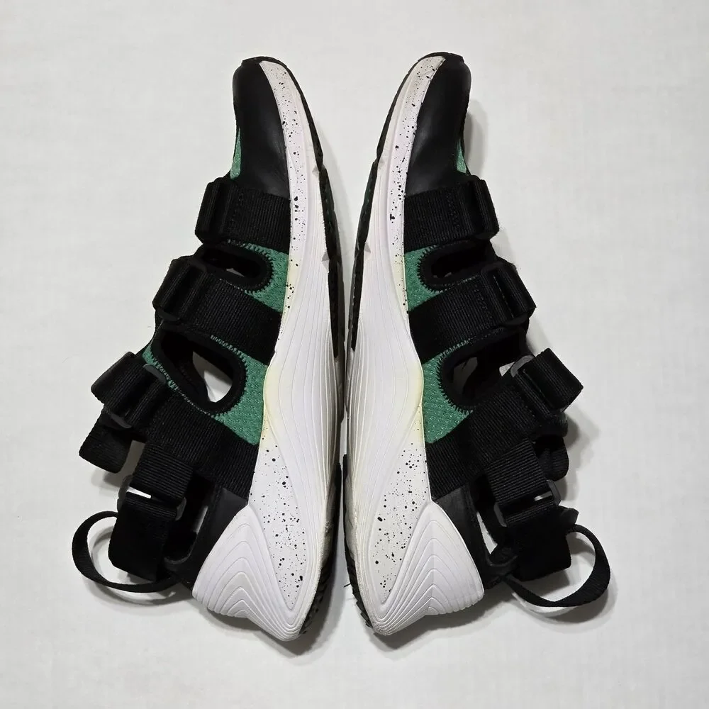 MCQ Alexander Mcqueen Men's 12 Black Green Tech Sandal 1.0 Straps Sneakers EU 45